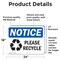 Signmission Please Recycle, 24 in W x Rectangle, Vinyl Decal OS-2PACK-NS-D-1824-L-16356 - alternate 4